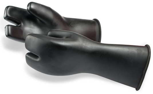 Three-finger glove, latex