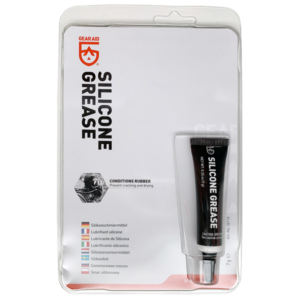 GEAR AID SILICONE GREASE 7gr in multilingual Clamshell