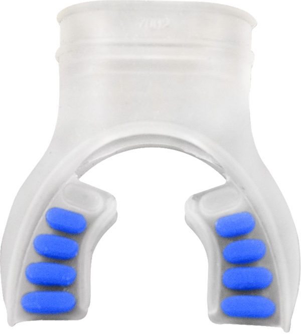 Mouthpiece - Clear Silicone with Blue Bite Tabs